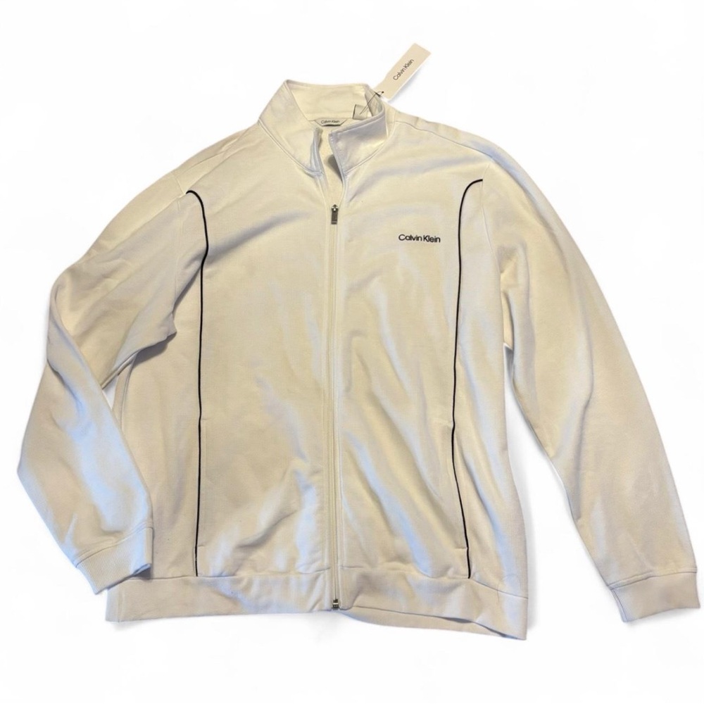Calvin Klein new with tags white sports zip up jacket 🖤